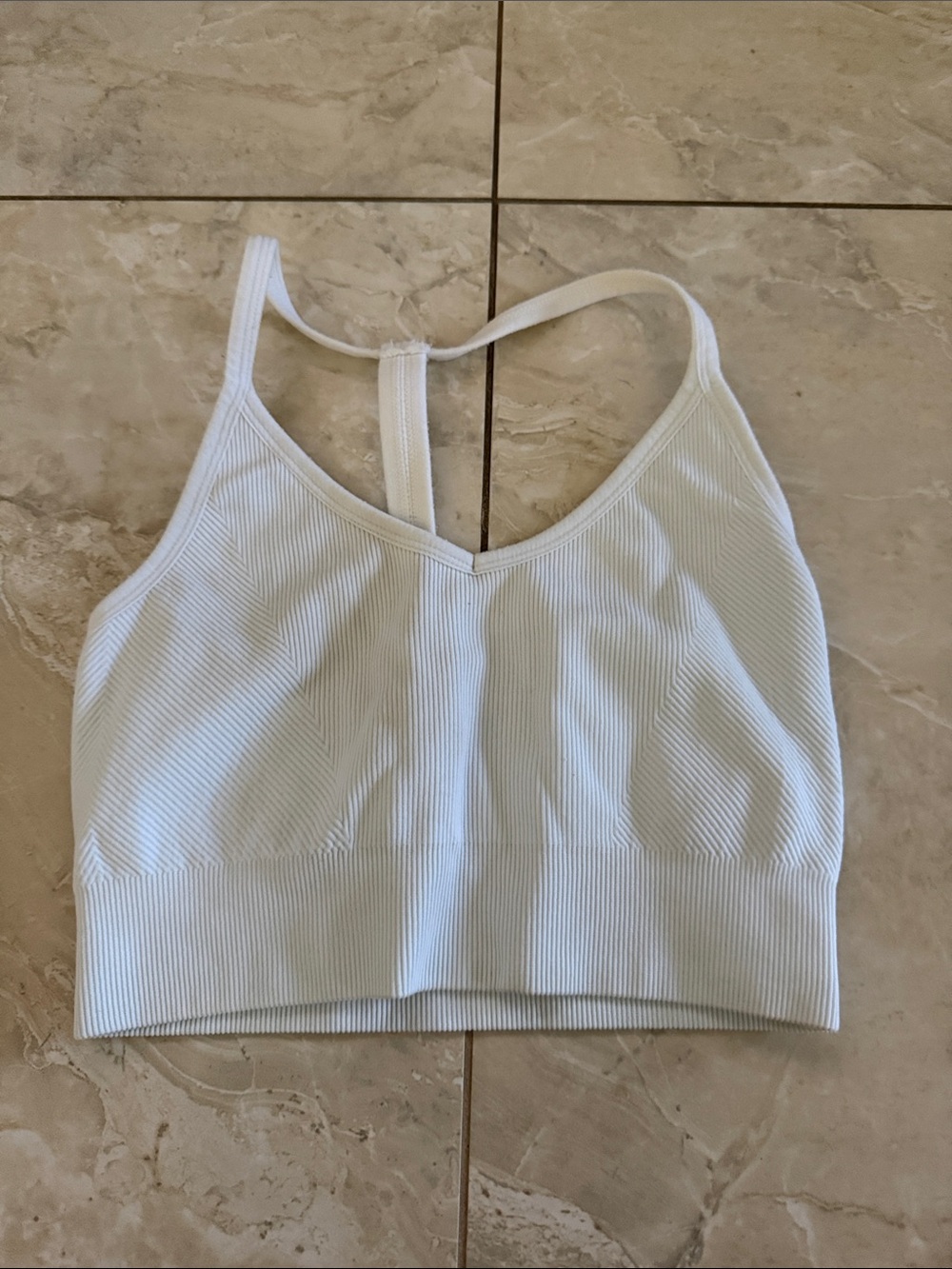 Seamless Ribbed White Bralette - Women Intimates & Sleepwear